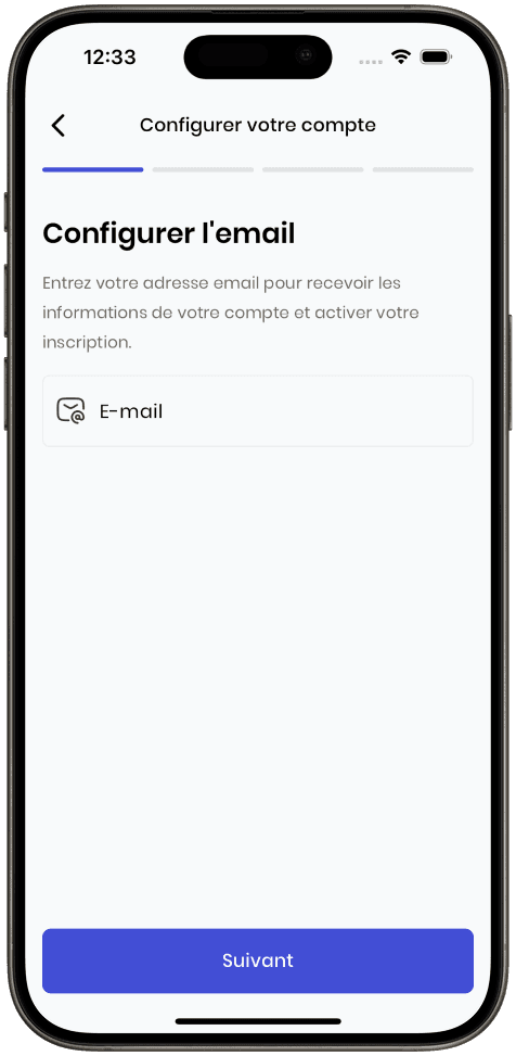 Illustration étape 1: Inscription rapide